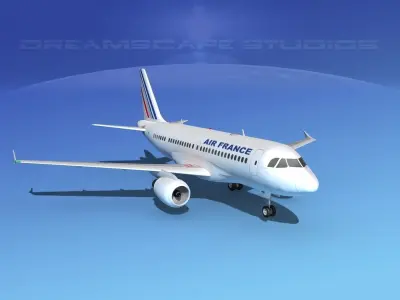 Airbus A319 Air France 3D model