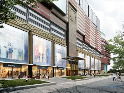 3Dmax fashion city commercial square building 29 3D model