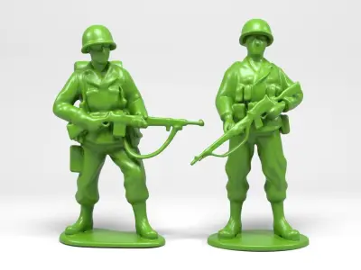Plastic soldiers figures 2 3D print model