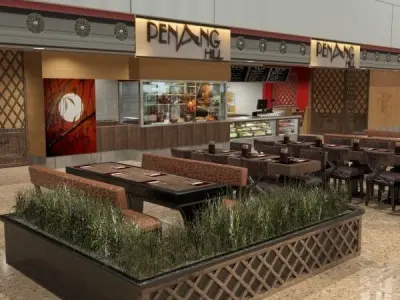 Full Detailed Asian Restaurant 3D model