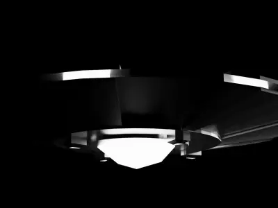 Alienship alien spaceship with gem Free low-poly 3D model