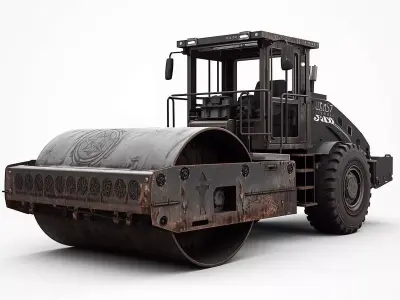 Industrial Arcane Road Roller 3D Model Low-poly 3D model
