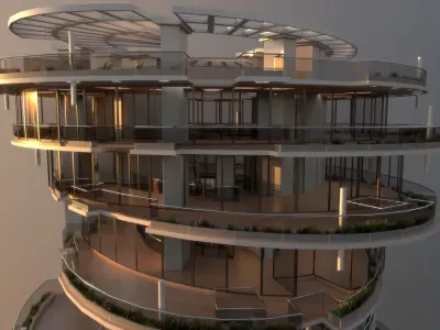 High Rise Building 101 3D model