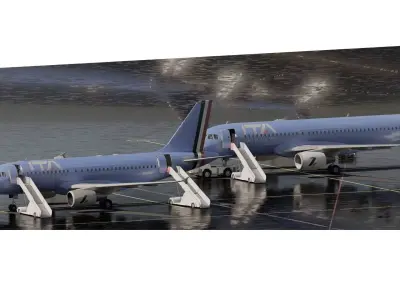 Airbus A319-100 and A320-200 3D model