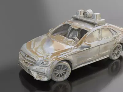 Stylized Concept Car 3D Model Free 3D print model