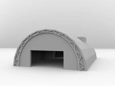 Hangar military shelter 3D model