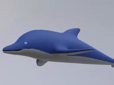 Cartoon Dolphin 3D model purchase