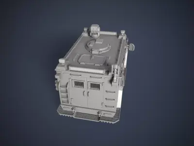 Armored Tactical Truck Type-1 HighPoly 3D model