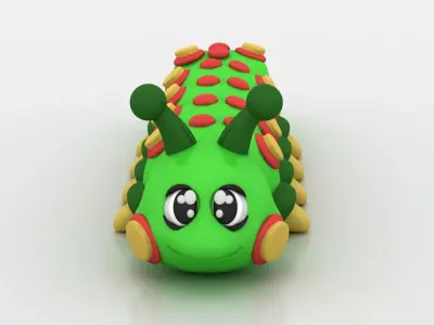 CUTE CATERPILLAR INSECT TOY 3D PRINTABLE MODEL 3D print model