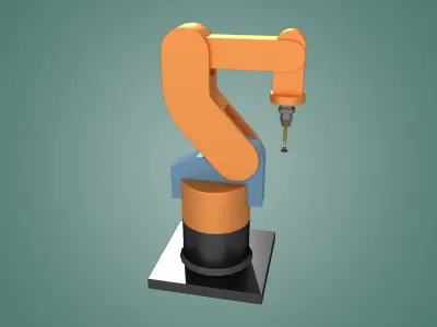industrial robot arm Low-poly 3D model Low-poly 3D model