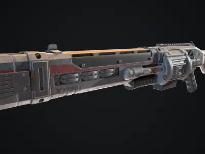 Faith gun Low-poly 3D model