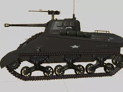 WW2 US Tank M4A3 Sherman 3D model