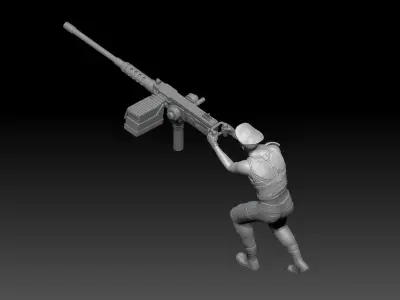 APOCALYPSE CAPTAIN MECHA MILITARY 1 3D print model
