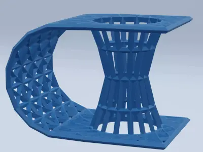 Wormhole Lattice Desk Sculpture and Pen Holder   3D print model