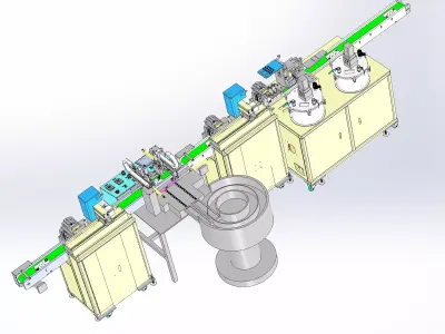 Automated dispensing production line 3D model