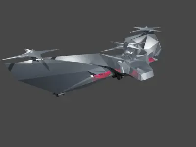 3D modern well-built fighter aircraft model Low-poly 3D model