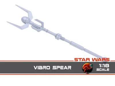  Vintage Vibro Spear 1-18 Scale Kenner Hasbro 3D print model