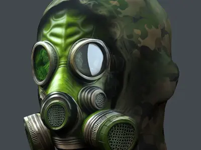 Helmet 3d model military combat Military Low-poly Low-poly 3D model 10