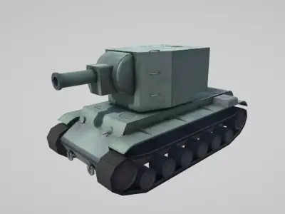 KV2 Tank Game Model Free low-poly 3D model