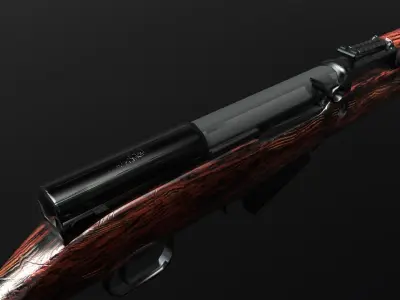 SKS rifle  Low-poly 3D model