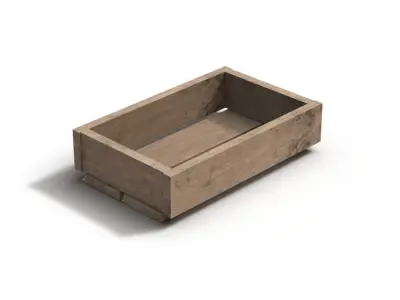 Wooden Crate 3D 3D model 8