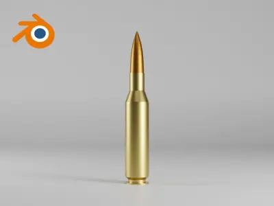 Sniper rifle bullet 50 BMG Cartidge 3D model