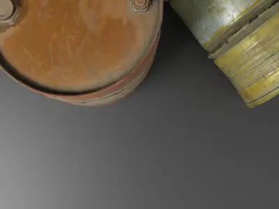 Barrel Iron Low-poly 3D model