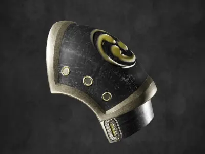 Gaming Asset - Orbitron Shoulder Shield Low-poly 3D model