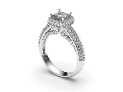 solitaire with ring sizes  8 part S70 3D print model