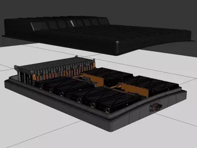 BYD lithium battery power supply internal module for automobiles 3D model