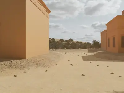 Desert Oasis Village 3D model purchase