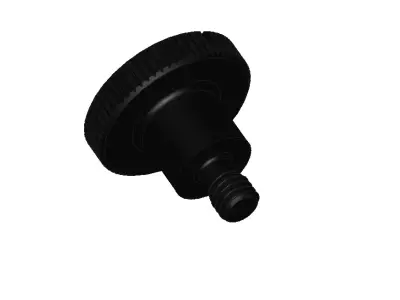 DIN 465 M6x8 Slotted Knurled Thumb Screw 3D model