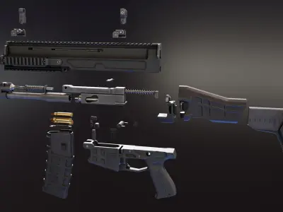 CZ Bren 2 NATO Low-poly 3D model