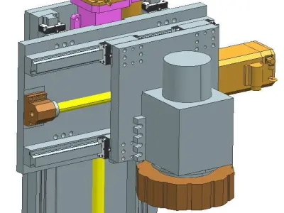 CNC Vertical Turning Machine 3D model