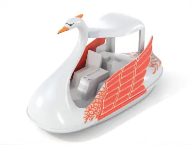 Swan Pedal Boat Low-poly 3D model