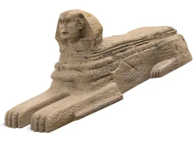Sphinx from tomb of person 3D model