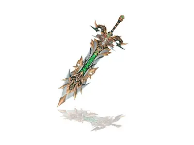 Sacred Greatsword Low-poly 3D model