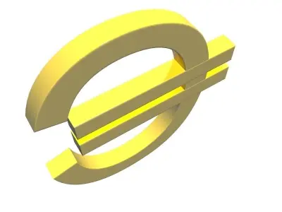 Euro Symbol 3D model