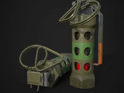 PBR M84 Stun Grenade 3D model