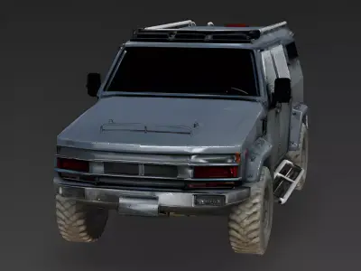 Tactical Armored SUV 3D Model Low-poly 3D model