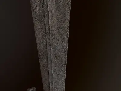 Ancient Stone Sword  Free low-poly 3D model