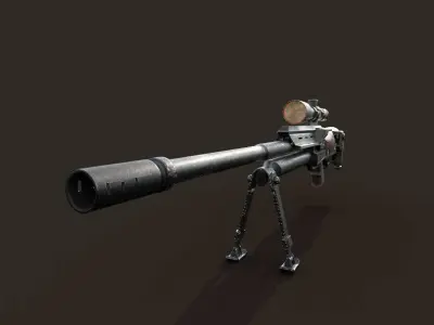 Sniper-HS-50-M1 Low-poly 3D model