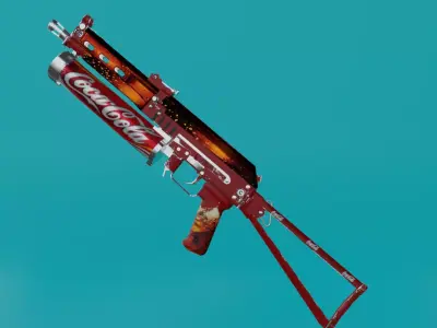 Bizon and Coca-Cola Weapon 3D model