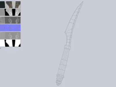 Anubis dagger Low-poly 3D model