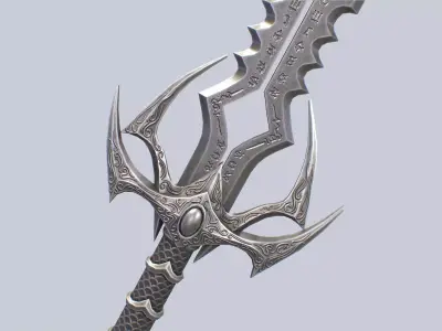 Curse blade Low-poly 3D model