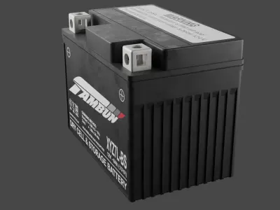 Motorcycle Battery Low-poly 3D model buy