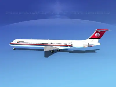 McDonnell Douglas MD83 Meridiana 3D model