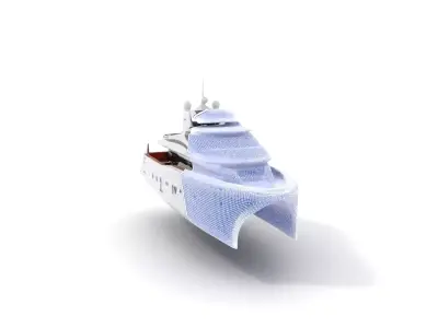Luxury Yacht model pack Low-poly 3D model