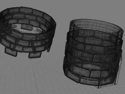 Castle Container Screw Top 3D print model