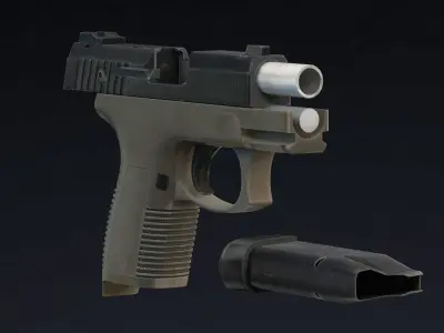 Taurus PT145 Low Poly Realistic V2 Low-poly 3D model